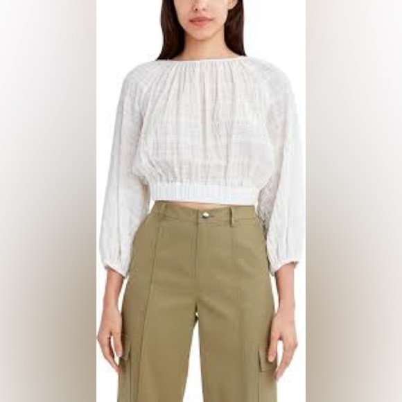 BCBGeneration Tops - BCBGeneration Ivory Textured Blouse